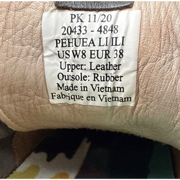 Olukai Women's Pehuea Li Ili Brown Leather Convertible Sneaker Size US8 / EU38 - Picture 10 of 10